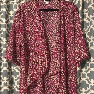 Lularoe pink printed Shirley - Large